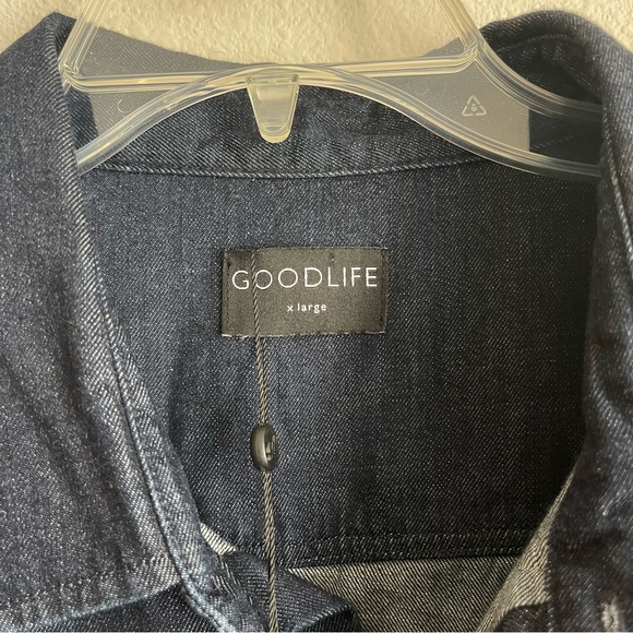 Goodlife Brand Button Down Long Sleeve Western Denim Indigo Shirt - Picture 3 of 7
